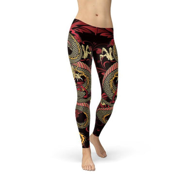 chinese dragon leggings
